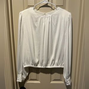 ASTR the Label White Long Sleeve Blouse